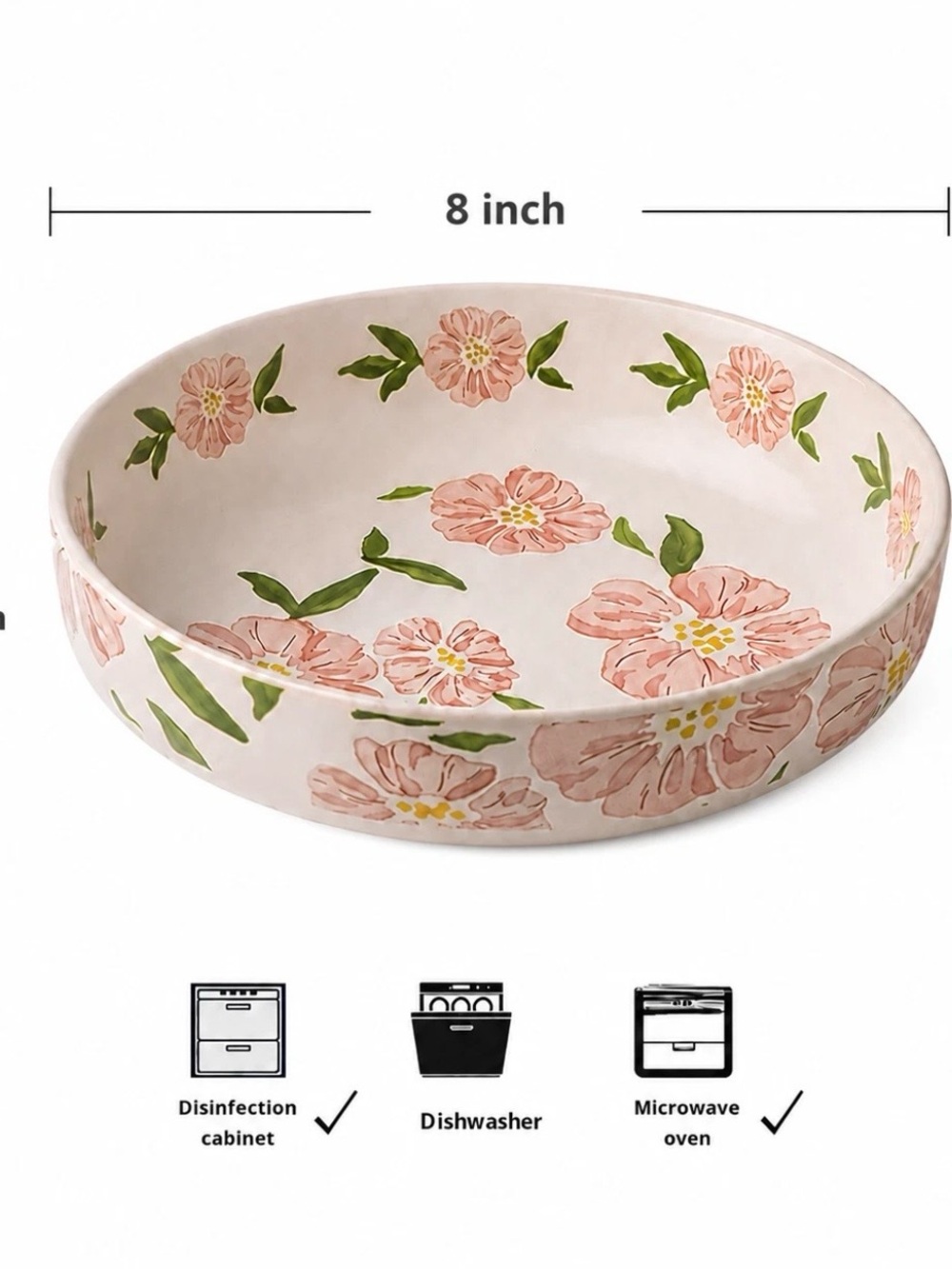 Maison Viore Blush Blossom Collection Bowls Set of 4 - Picture 3 of 3